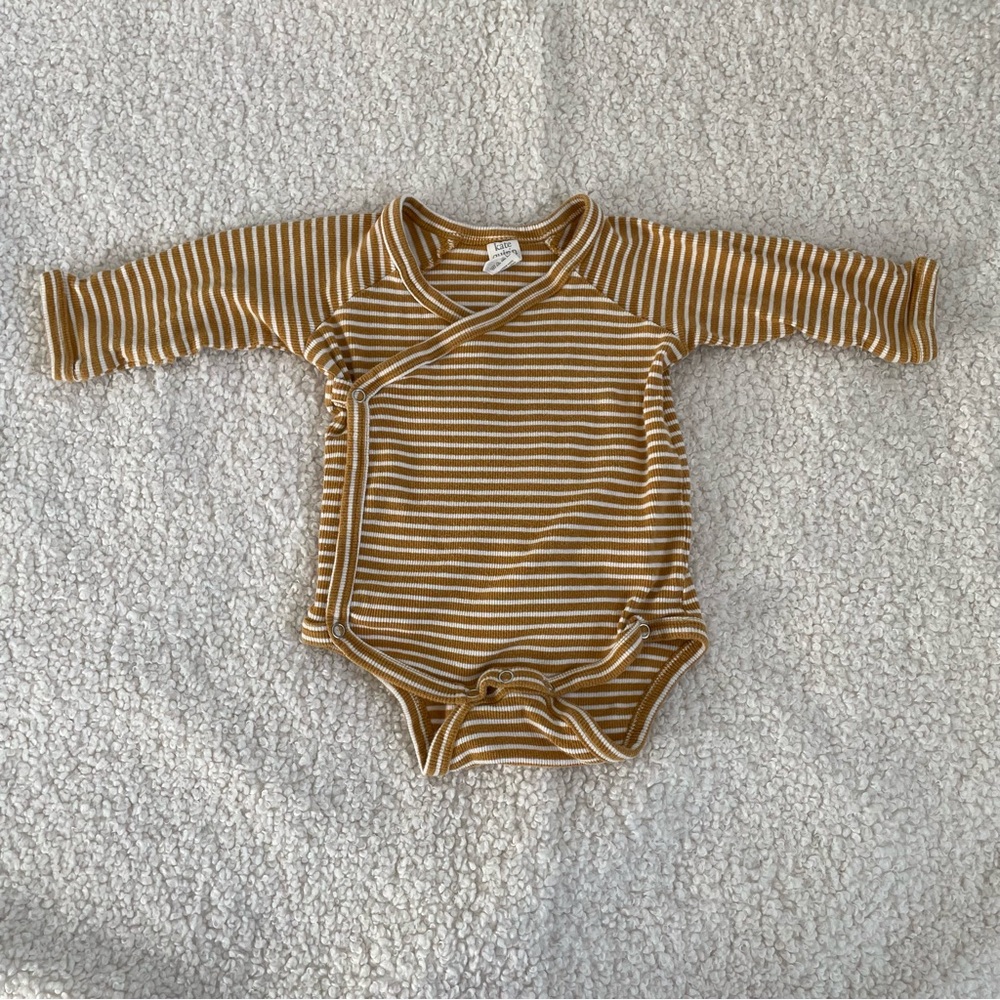 Kate Quinn Stripe Longsleeve Kimono Bodysuit - 6-12 mo